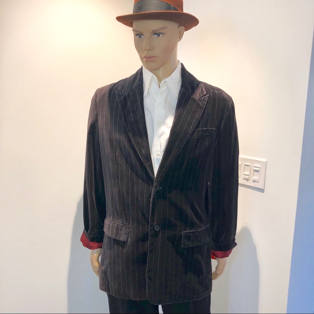 COPY - Men’s Jacket Pin Stripe Cotton Velour